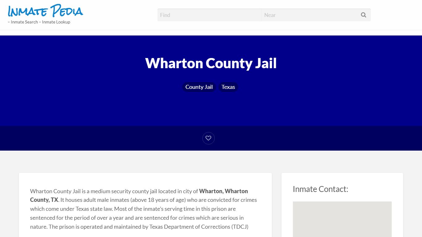 Wharton County Jail – Inmate Pedia – Inmate Search ...