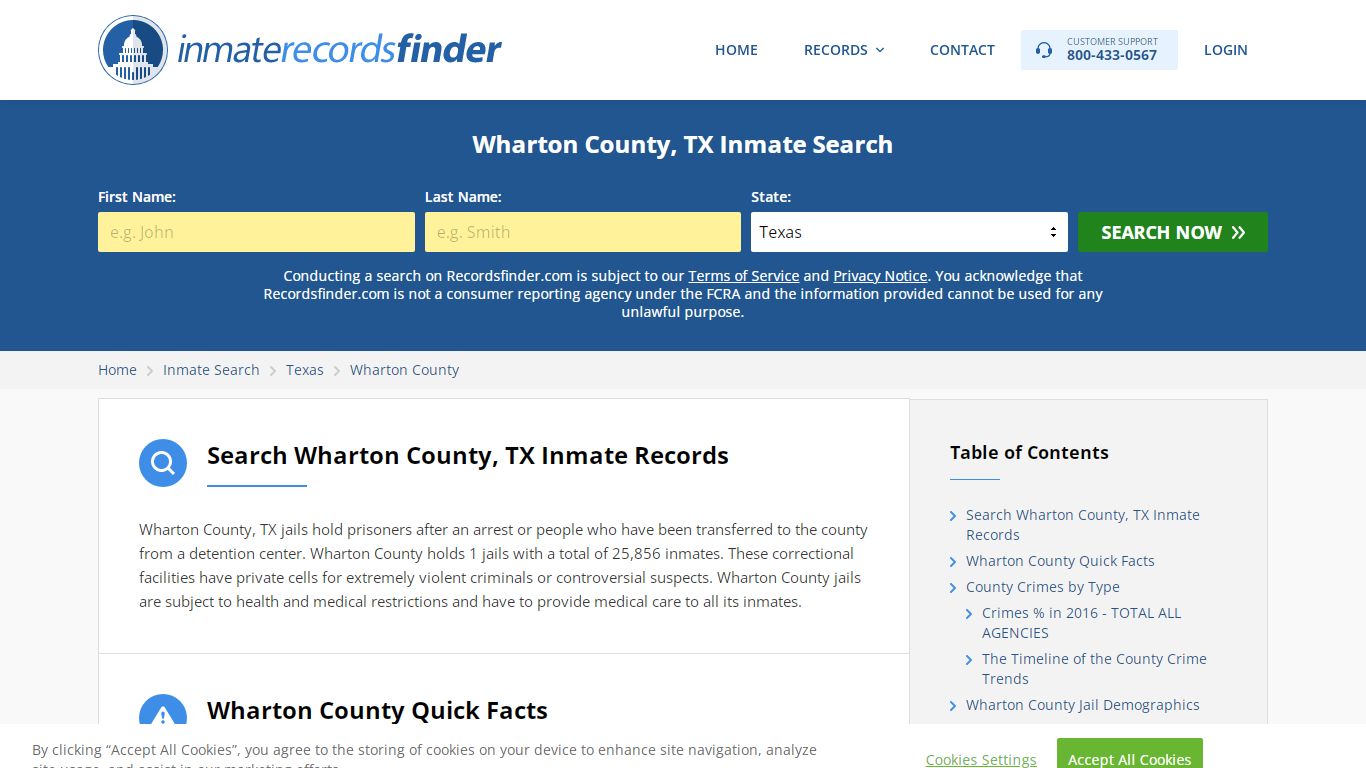 Wharton County, TX Inmate Lookup & Jail Records Online